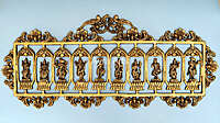 Superfine Brass Dashavatara Wall hanging Panel Ten Incarnations of Lord Vishnu- 33 inch Lenght