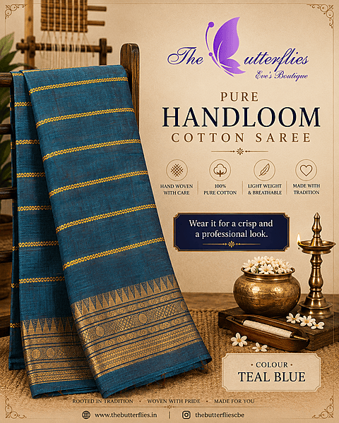 PURE HANDLOOM COTTON SAREE NITSHCS24861