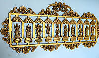 Superfine Brass Dashavatara Wall hanging Panel Ten Incarnations of Lord Vishnu- 33 inch Lenght