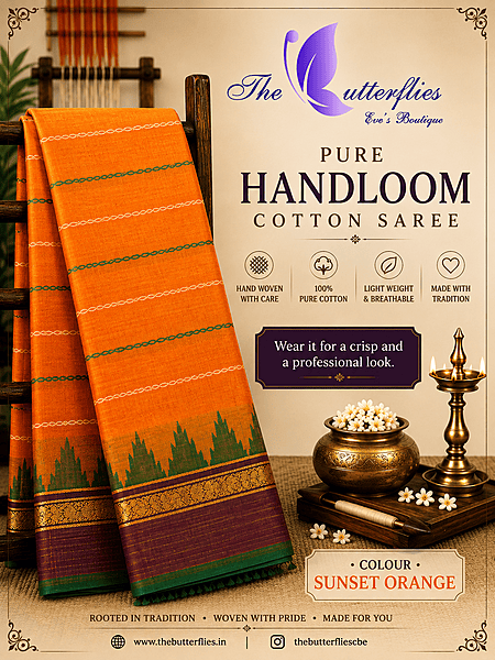 PURE HANDLOOM COTTON SAREE NITSHCS24858