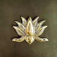 Brass Lotus Kamal Wall Mount - 6 Inch Length