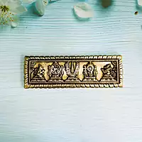 Brass Shank Chakra Namah Hanuman Wall Plate - 11.5 Inch Length