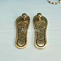 Brass Charana Paduka - 5.5 Inch Length