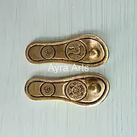 Brass Charana Paduka - 5.5 Inch Length
