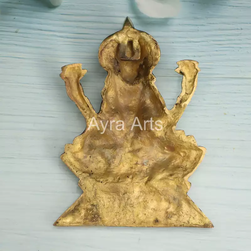 Brass Lakshmi Wall Mount - 10.5 Inch Height