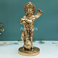 Brass Standing Hanuman Idol - 14 Inch Height