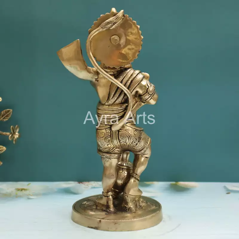 Brass Standing Hanuman Idol - 14 Inch Height