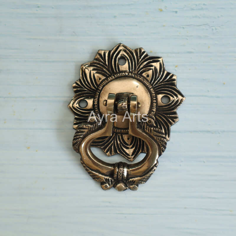 Elegant Entryway Brass Door Knocker - 3.5 Inch Length