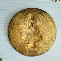 Super Fine Brass Lord Ganesha Wall Hanging Plate - 7 Inch Height