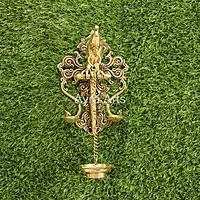 Brass Wall Hanging Parrot Lamp - 9.5 Inch Height