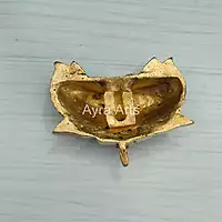 Brass Lotus Flower Wall Mount for Home Decor - 4 Inch Length