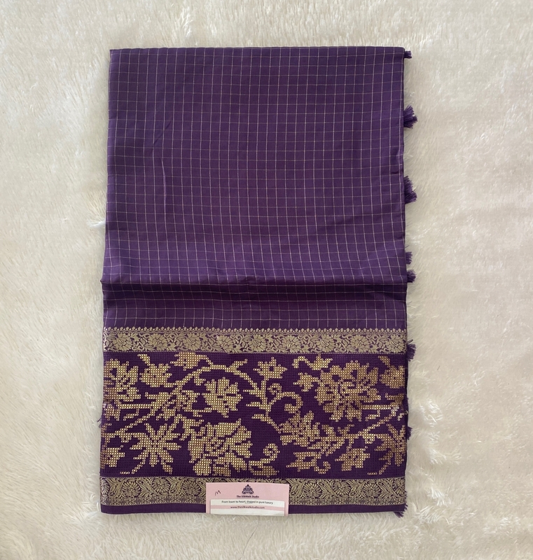 Harini - The Checked Chinon Saree SWS161