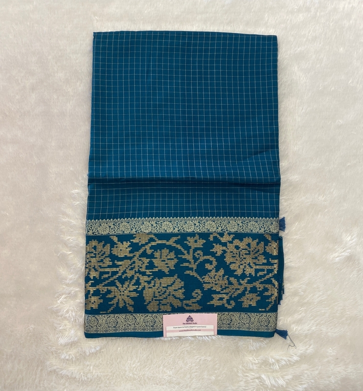 Harini - The Checked Chinon Saree SWS161