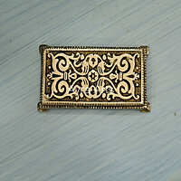 Brass Spiritual religious temple puja Chowki  - 4.5 Inch Length