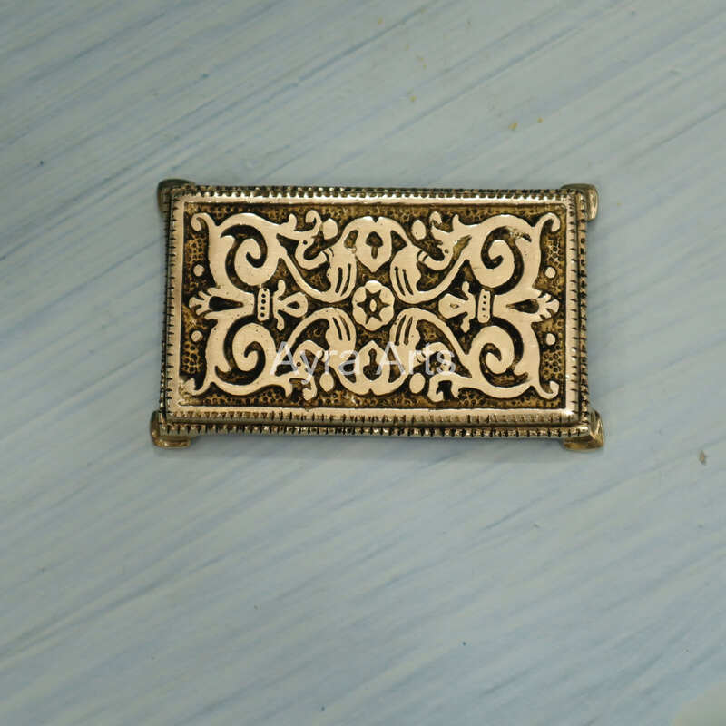 Brass Spiritual religious temple puja Chowki  - 4.5 Inch Length