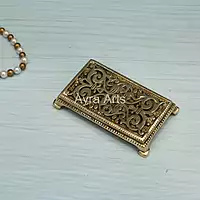 Brass Spiritual religious temple puja Chowki  - 4.5 Inch Length