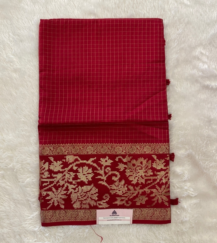 Harini - The Checked Chinon Saree SWS161