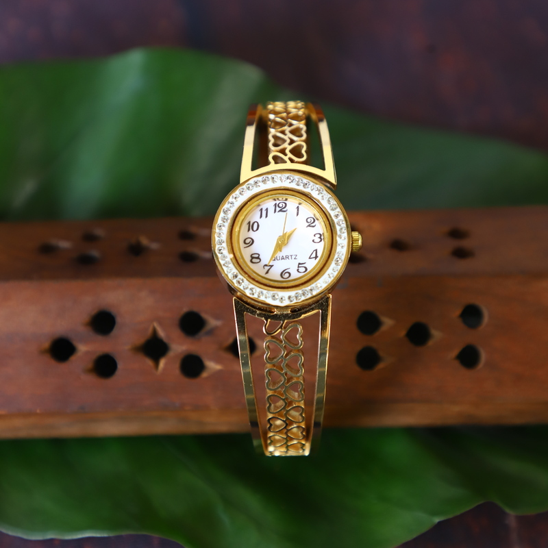 Heart model gold plated watches
