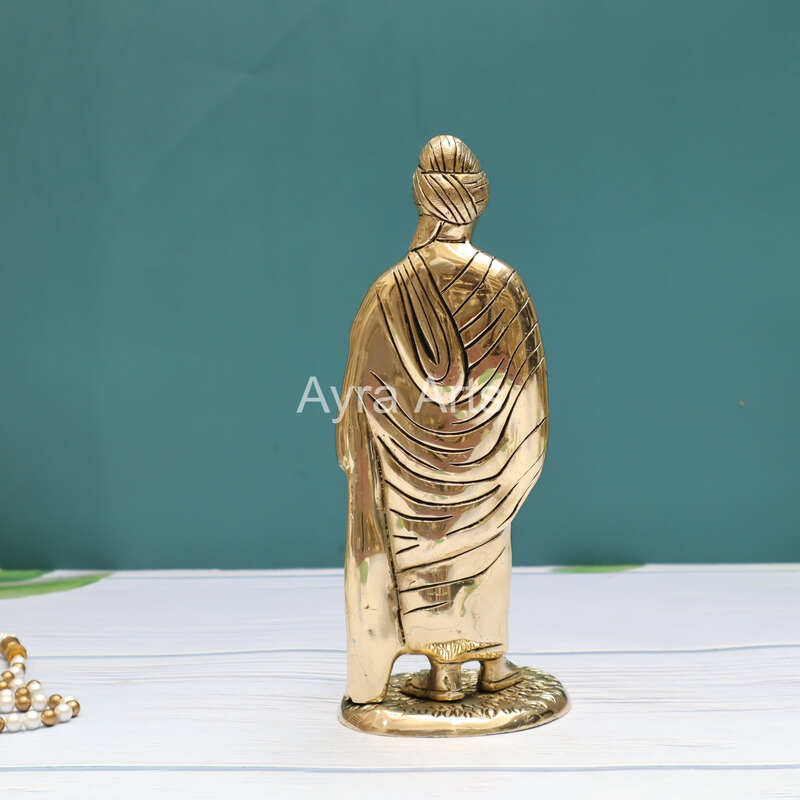 Brass Superfine Swami Vivekananda Statue Showpiece - 10 Inch Height