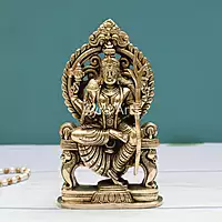 Elegant Sculpture Goddess Raja Rajeshwari Tripura Sundari Kamakshi Lalita Devi Idol - 7.5 Inch Height
