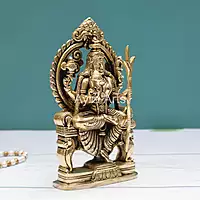 Elegant Sculpture Goddess Raja Rajeshwari Tripura Sundari Kamakshi Lalita Devi Idol - 7.5 Inch Height