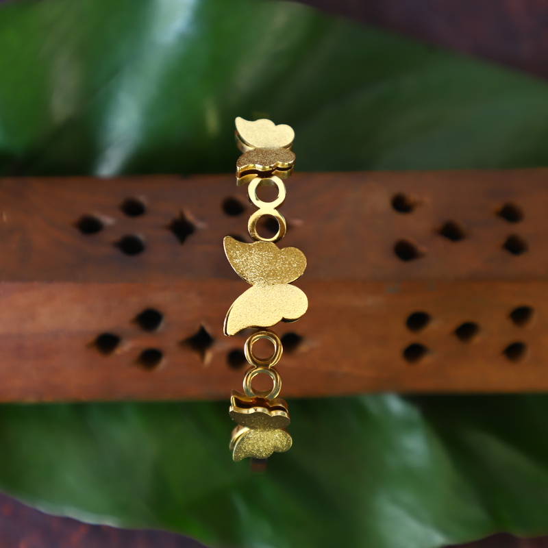 Rose Gold Finished Butterfly  Design Bracelet