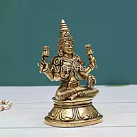 Buy Pure Brass Goddess Lakshmi Devi Idol - 6 Inch Height
