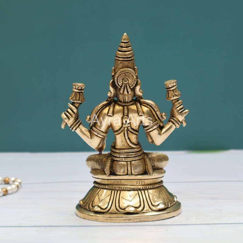 Buy Pure Brass Goddess Lakshmi Devi Idol - 6 Inch Height