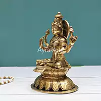 Brass Goddess Lakshmi Devi Idol - 8 Inch Height