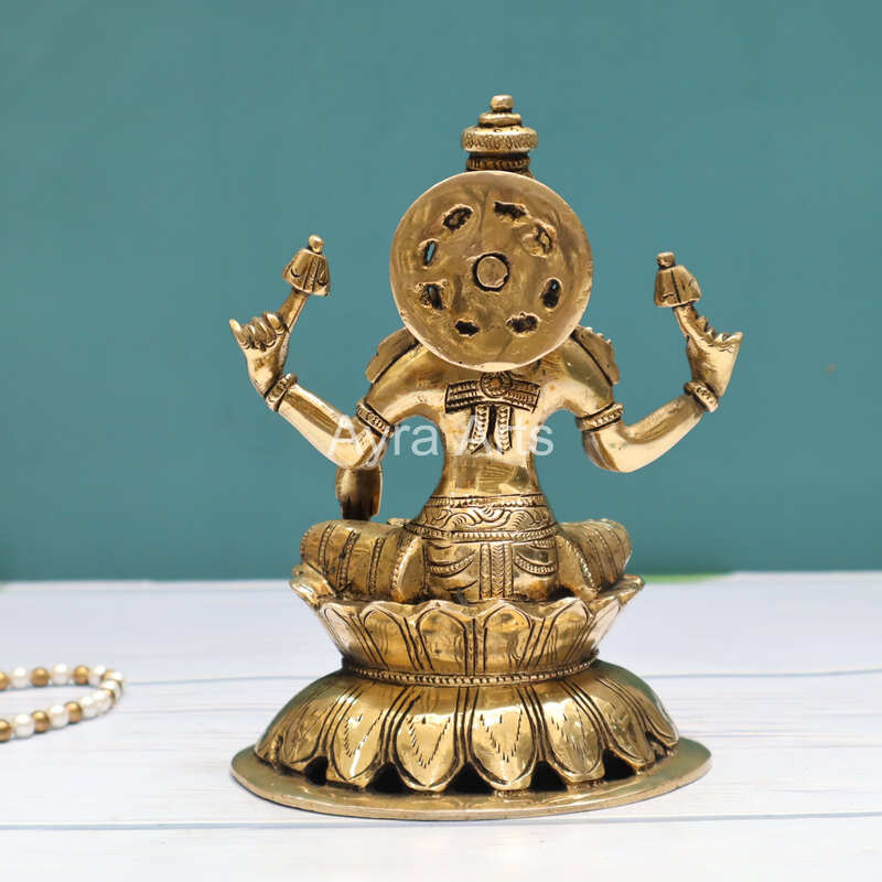 Brass Goddess Lakshmi Devi Idol - 8 Inch Height