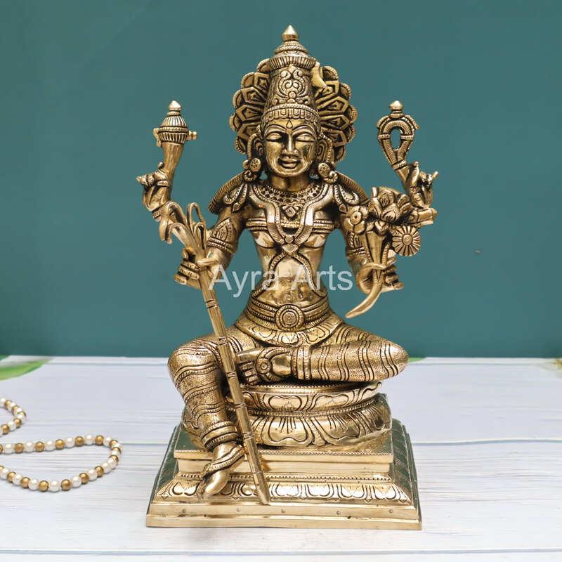 Tripura Sundari Rajarajeshwari Lalita Devi Kamakshi idol in Brass - 12 Inch Height