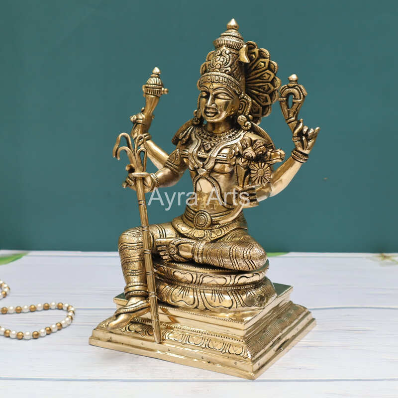 Tripura Sundari Rajarajeshwari Lalita Devi Kamakshi idol in Brass - 12 Inch Height