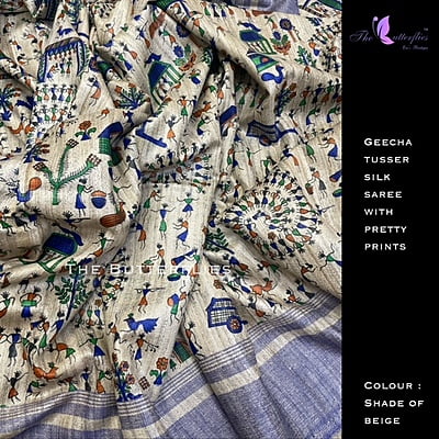 Pure Geecha Tusser Silk Saree YBRSTUS20289
