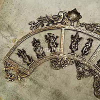 Pure Brass Vishnu Dashavatar Dasavatharam Wall Hanging - 18 Inch Height