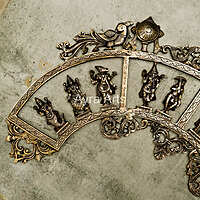 Pure Brass Vishnu Dashavatar Dasavatharam Wall Hanging - 18 Inch Height