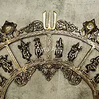 Pure Brass Vishnu Dashavatar Dasavatharam Wall Hanging - 18 Inch Height
