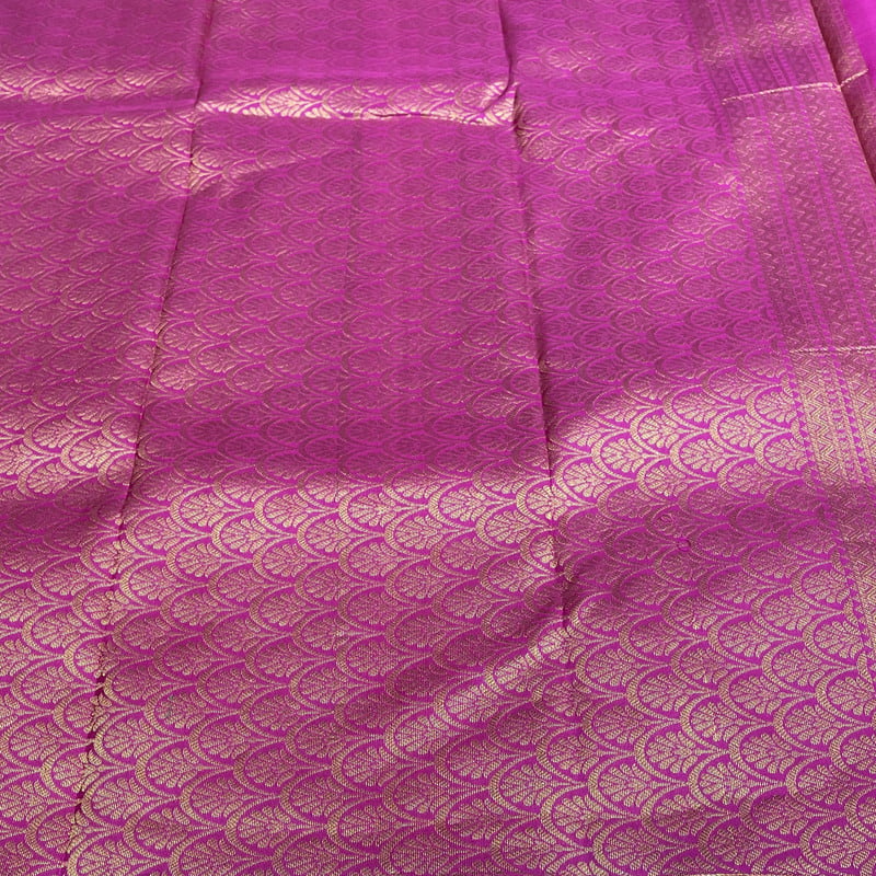 Silky Pink Kanchipuram with Vairakann