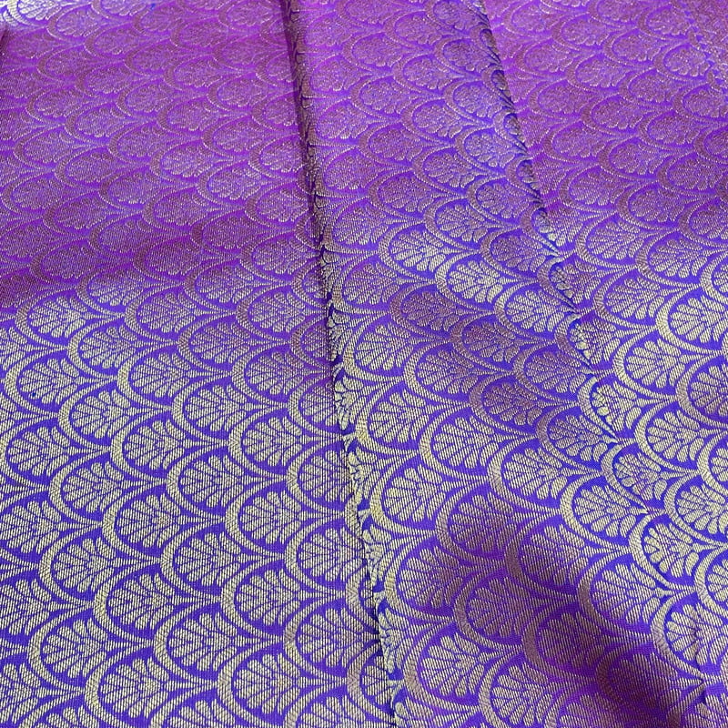 Twilight Blue Kanchipuram with Splendour Violet