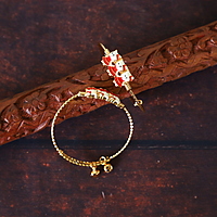 Triple Cat Strawberry Design Adjustable Bangle