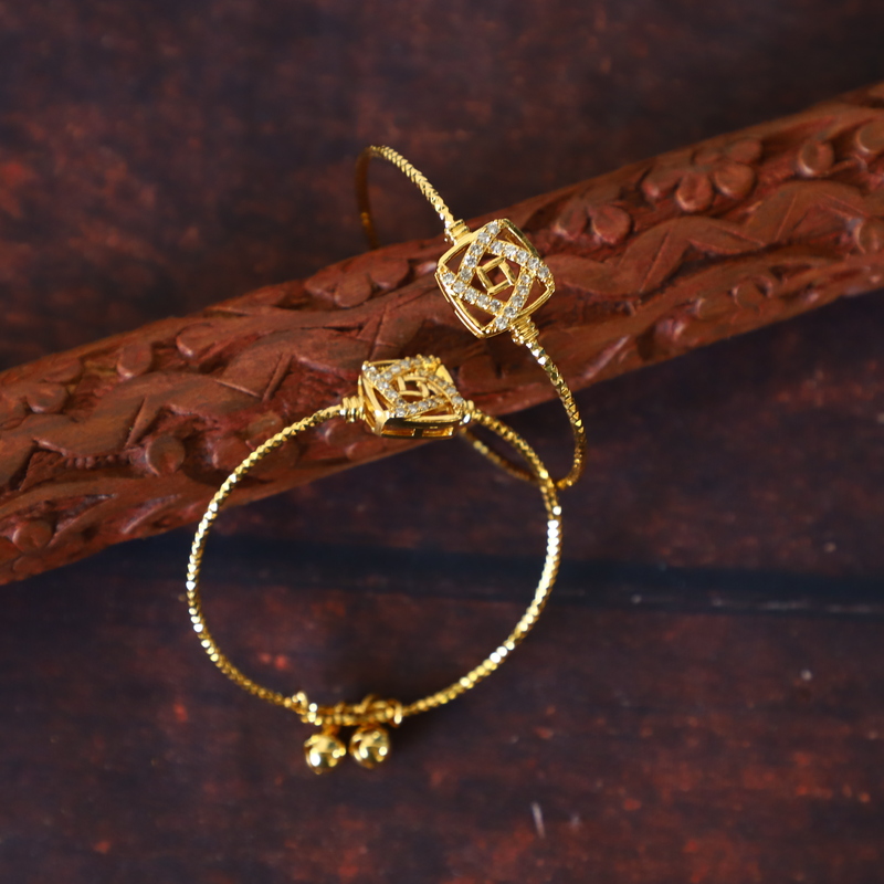 Square Shape Adjustable Kids Bangle