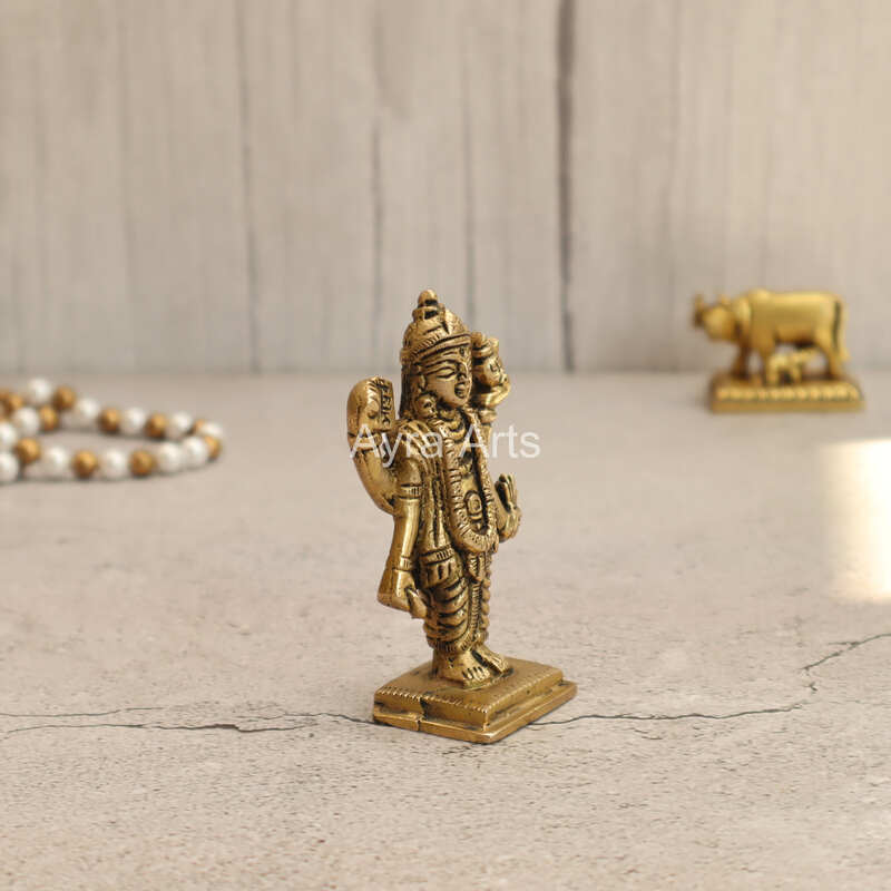 Lord Satyanarayana Swamy Brass Idol Buy Now for Divine Blessings - 3.2 inch Height