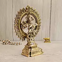 Lord Shiva as Nataraja Handmade Brass Statue  - 10 Inch Height