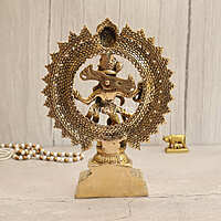 Lord Shiva as Nataraja Handmade Brass Statue  - 10 Inch Height