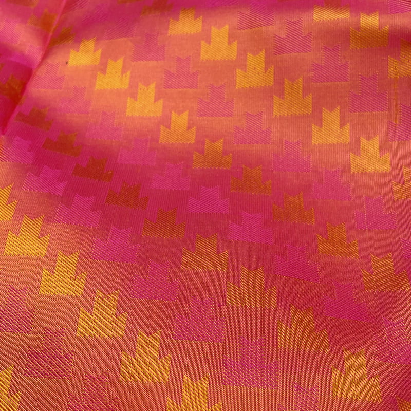 Grass Green Kanchipuram with Panjumittai Pink