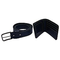 Men Belt + purse Combo Blue Men Belt + purse Combo Blue