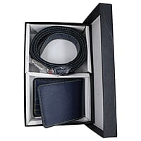 Men Belt + purse Combo Blue Men Belt + purse Combo Blue