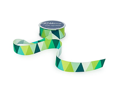 Triangle Ribbon - Shades of Green