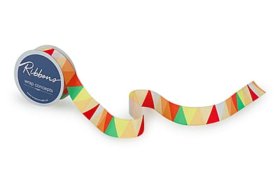 Triangle Ribbon - Shades of Green