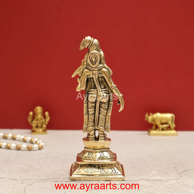 Divine Brass Superfine Goddess Andal Goda Devi Statue - 6 inch Height