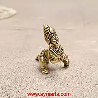 Handmade Brass Laddu Gopal Krishna Bal Krishna Idol - 2.5 inch Height